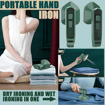 Green Foldable Steam Iron for Home & Travel