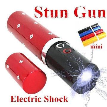 Portable Red Aluminum Stun Gun with Flashlight