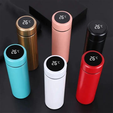 Insulated Digital Temperature Water Bottle 500ml Stainless Steel