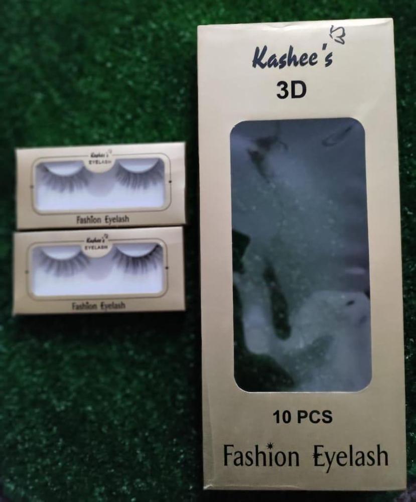 Fashion False Eyelashes Black Synthetic Lashes Pack of 2