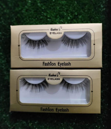 Fashion False Eyelashes Black Synthetic Lashes Pack of 2